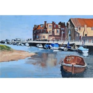 Blakeney Quay - fine art Giclée print of my oil painting