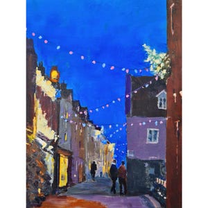 Wells-Next-The-Sea nocturne - fine art Giclée print of my oil painting