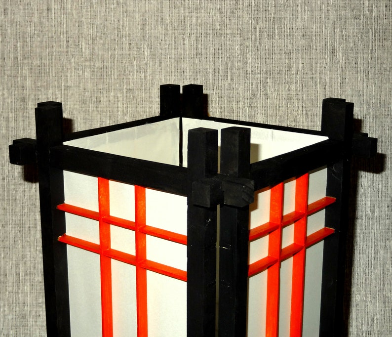 Japanese shoji lamp Japanese Lantern Lamp Shade Japanese Etsy