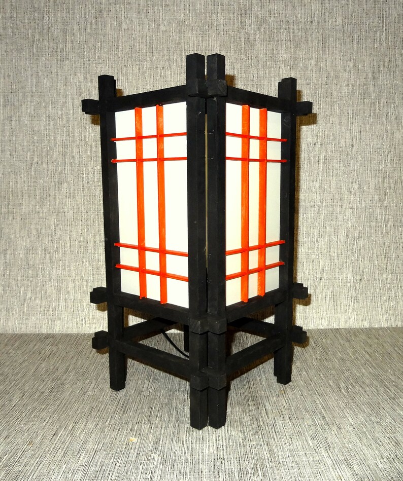 Japanese shoji lamp Japanese Lantern Lamp Shade Japanese Etsy