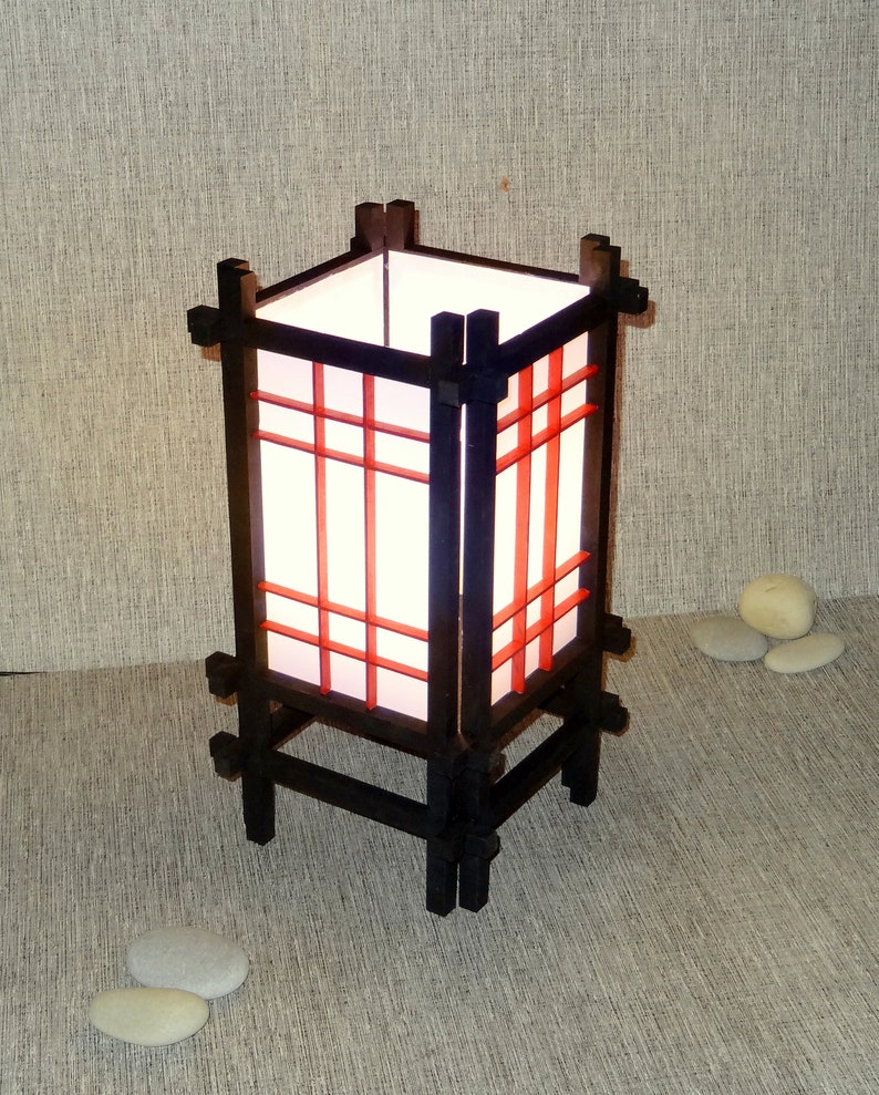 Japanese shoji lamp Japanese Lantern Lamp Shade Japanese Etsy