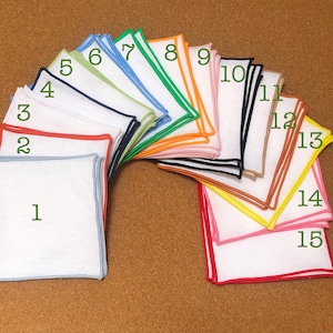 Set of 4 Rolled Hem Linen Cocktail Napkins, Premium 100% Linen Material Embroidery Blank, Wholesale Linen Napkins, Size Request Available