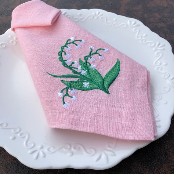 Servilletas bordadas de Pascua jardín de flores de lirio de - Etsy México Servilletas bordadas de Pascua jardín de flores de lirio de - Etsy México