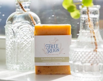 Lavender Lemongrass Goat Milk Soap natural handmade soap with goats milk and essential oils soap for sensitive skin