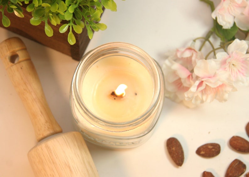 Wood Wick Soy Candle Handpoured Candle Mason Jar Candle Etsy