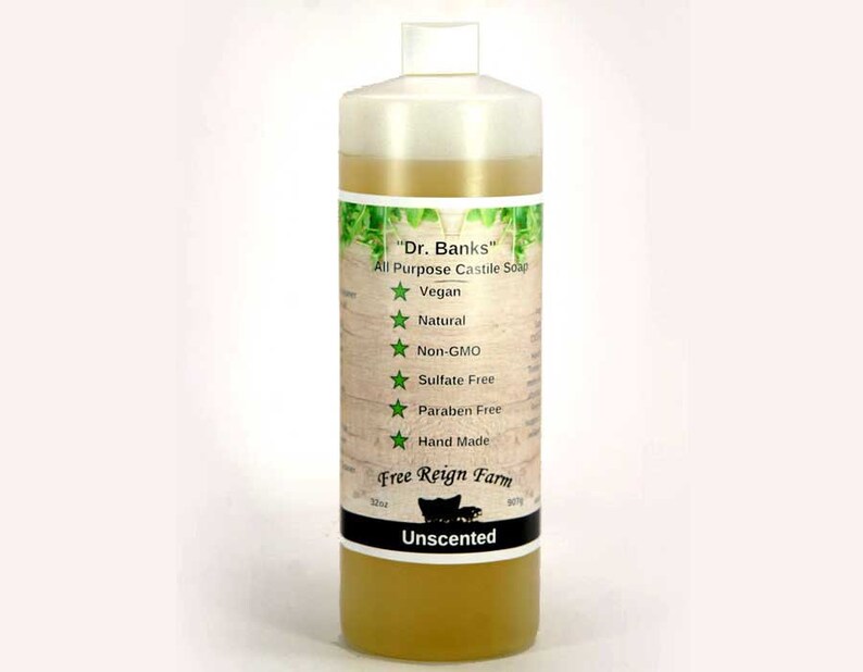 Vegan Castile Liquid Soap Compare To Dr Banks All Purpse Soap Etsy