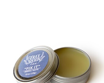 Fix It Natural Herbal Salve, Calendula, Comfrey, Plantain, Essential Oil