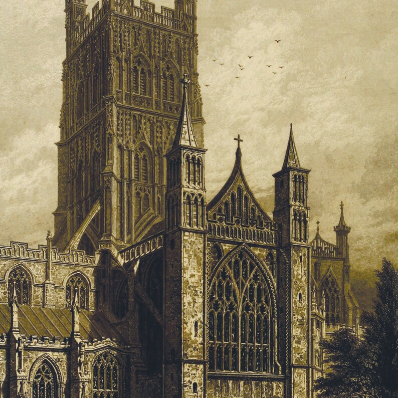 Cheap Medieval Gothic Cathedrals Set Four Vintage Architecture ...