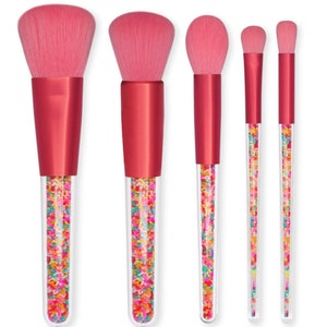 STAUBBÜRSTEN SET (5 Stück), Pinsel für Lüsterstaub, Essbare Glitzer, Perlenstaub, Backwerkzeuge, Zubehör, Fondant Dekoration Pinsel für Kuchen