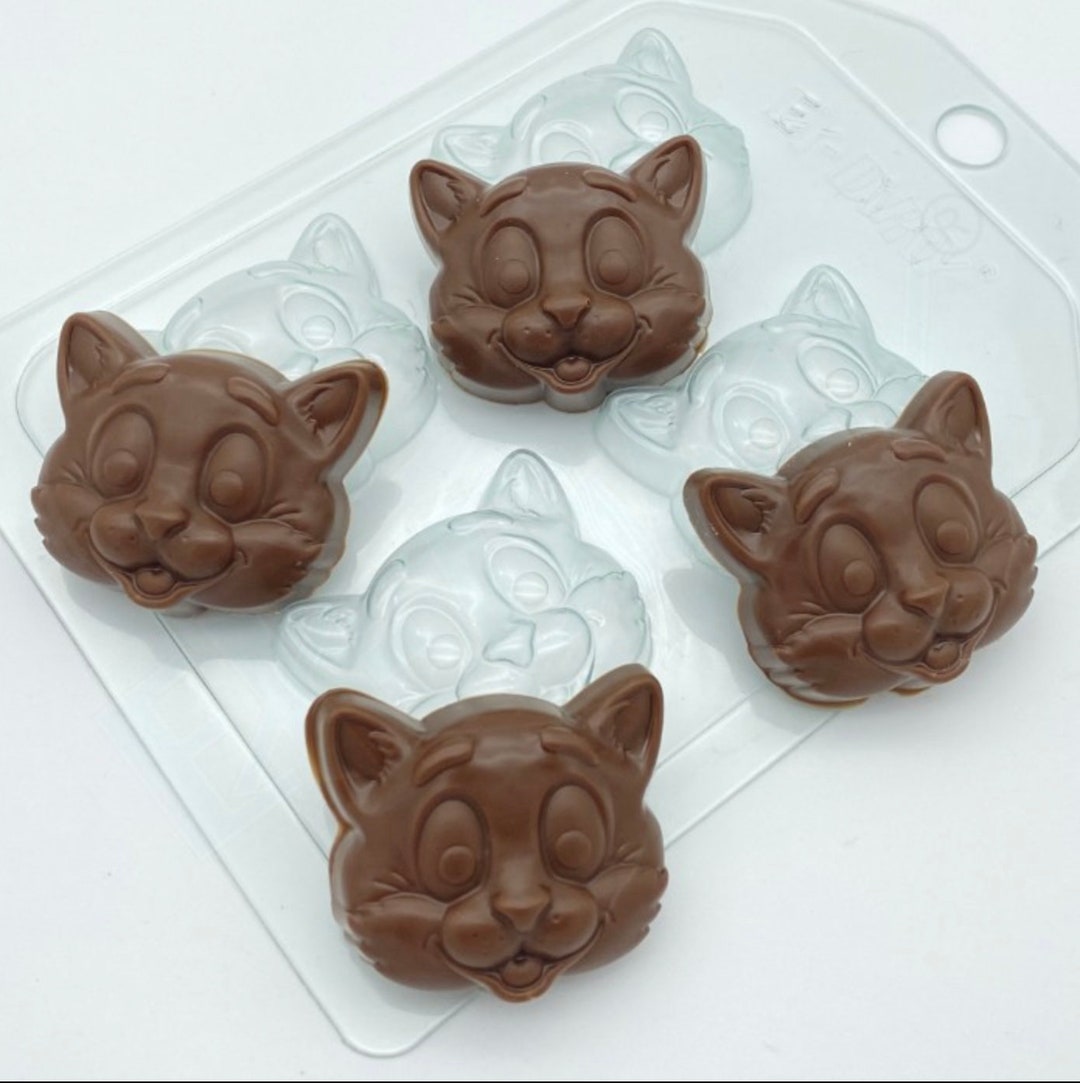 KITTY FACE MOLD mini, Cat Chocolate Mold, Kids Birthday Cake Decoration