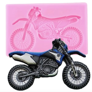MOTORCYCLE MOLD, Silicone Fondant Mold, Bike Mold, Boys Cake Decorations, Chocolate Making Supplies, Resin Mold, Transportation, Sport Bike