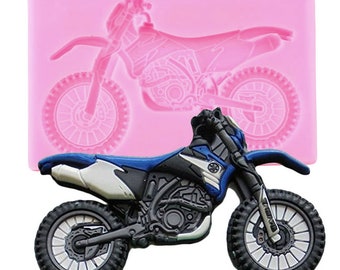 MOTORCYCLE MOLD, Silicone Fondant Mold, Bike Mold, Boys Cake Decorations, Chocolate Making Supplies, Resin Mold, Transportation, Sport Bike