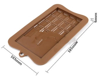 CHOCOLATE BAR MOLD, Silicone Candy Mold, Unique Soap Embeds Mold, Mini Chocolate Bars, Gummies Mold, Baking Supplies, Cake Decoration Shapem