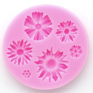 FLORAL VARIETY MOLD, Silicone Mold, Mini Flowers Mold, Fondant Mold, Resin Mold, Cake Decoration, Candy Mold, Summer, Garden Theme Mold
