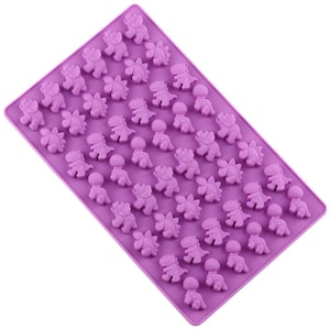 DINOSAURS CANDY MOLD, 48 Cavity Silicone Mold, Gummy Bear Mold, Resin Mold, Chocolate Mould, Food Mold, Soap Embeds Mold, Baking Supplies