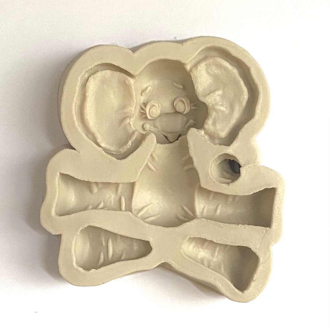 ELEPHANT MOLD, Silicone Fondant Mold, Zoo Animals Cake Decoration