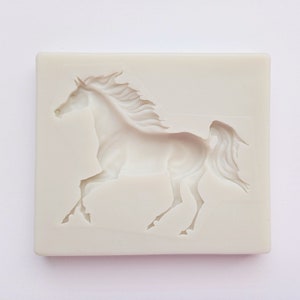 RUNNING HORSE MOLD, Silicone Fondant Mold, Chocolate Mold, Rodeo Theme Cake Decorating, Cowboy Mold, Horseback Riding Resin Mold, Clay Mold