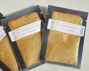 Edible Glitter Sample Pack in BRIGHT GOLD by Sprinklify, High Shine Dust for Cupcake Decoration, Cakes, Chocolate, Treats, Drinks, Shapem