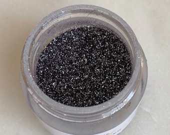 Purpurina comestible de Sprinklify - NEGRO - Polvo de alto brillo para pasteles, decoración de cupcakes, suministros para hornear, fabricado en EE. UU., Shapem