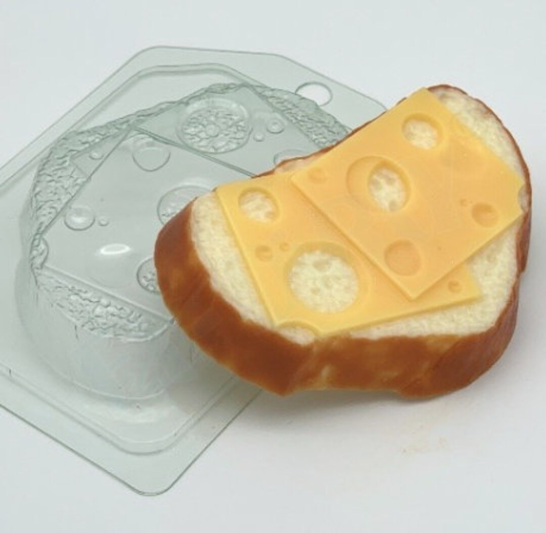 SANDWICH MOLD, Bread & Cheese Plastic Soap Mold, Food Mold, Unique Bath ...