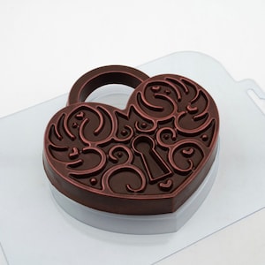 HARTSLOT SCHIMMEL, Chocolade Mold, Valentijnsdag Schimmel, Bruidstaart Decoratie, Romantische Mal, Fondant Mold, Kaars Wax Mold, Snelle verzending