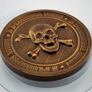 PIRATE COIN MOLD, Chocolate Mold, Fondant Mold, Cake Decoration, Soap Mold, Chocolate Making Supplies, Pirate Theme Mold, Unique Molds