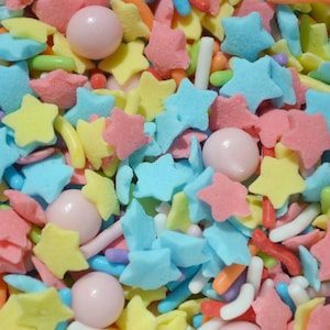 Birthday Party Mix Sprinkles by Sprinklify - Food Grade Sugar Sprinkles for Cakes, Cupcake Decorating, Baking Supplies, Cute Birthday Cake