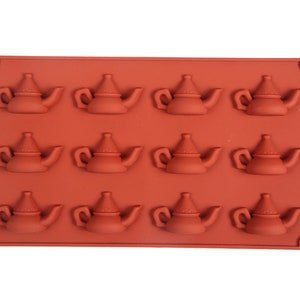 TEA POTS MOLD, Chocolate Mold, Candy Mold, Baking Supplies, Fondant Mold, Tea Party Theme Cake Decoration, Tea Cups Mold, Silicone Clay Mold