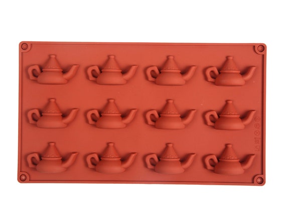 TEA POTS MOLD, Chocolate Mold, Candy Mold, Baking Supplies, Fondant Mold, Tea Party Theme Cake Decoration, Tea Cups Mold, Silicone Clay Mold
