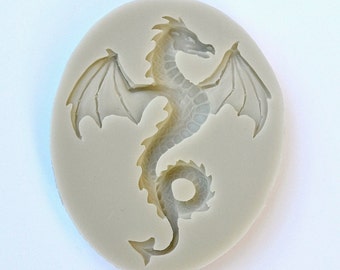 DRAGON MOLD, Fondant Mold, Dragon Theme Cake Decorations, Chocolate Making Supplies, Unique Dragons Polymer Clay Mold, Resin Mold