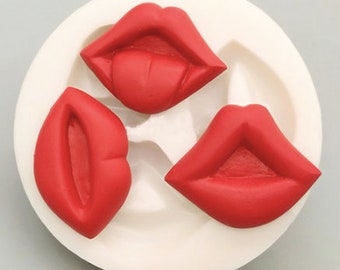 SEXY LIPS MOLD, Fondant Mold, Chocolate Mold, Resin Mold, Cupcake Decoration, Valentine's Day Theme, Bachelorette Cake, Bridal Cupcake Decor