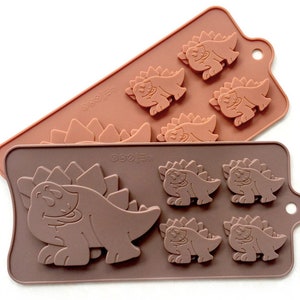 DINOSAUR MOLD, Silicone Candy Mold, Chocolate Mold, Soap Mold, Baking Supplies, Dragon Theme Cake Decoration, Cute Dinosaur Baking Mold