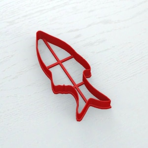 FISH COOKIE CUTTER, Fisherman Cake Decoration, Fathers Day Fondant Cutter, Plastic Mold, Fish Lover Cookie Cutter, Fast Shipping, Shapem