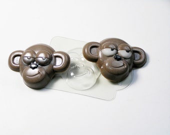 APFORM, plastchokladform, rolig apa-tårtdekoration, zoo-temaform, söt djurfondantform, ljusvaxform, minitvålform
