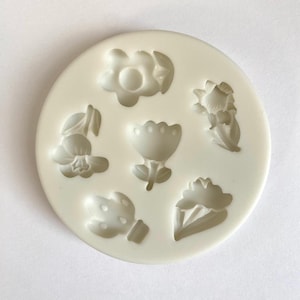 BLUMENFORM, Fondantform, Cupcake-Dekoration, Minitulpe, Kaktus Gänseblümchen behandelt Dekorform, Frühlingsform, Harzform, Tonform zur Schmuckherstellung