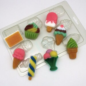 Ice Cream Variety Mold, Chocolate Mold, Soap Embeds Mold, Candy Mold, Summer Theme Molds, Dessert Mold, Cupcake Decoration Mold, Pool Party