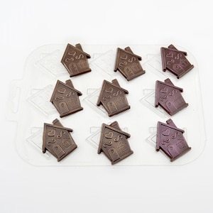 House Mold (9 Minis), Chocolate Mold, Housewarming Cake Decoration Mold, New House Theme, Home Sweet Home, Realtor Cake, Soap Embeds Mold