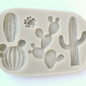 CACTUS VARIETY MOLD, Fondant Mold, Silicone Chocolate Mold, Succulent Plants Cake Decoration Mold, Candy Mold, Resin Mold, Polymer Clay Mold