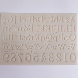 BUCHSTABEN & ZAHLEN GUSSFORM, Groß- und Kleinbuchstaben, Alphabet Schokoladenform, Geburtstag Kuchen Dekoration, Leckereien Dekoration, Harzform