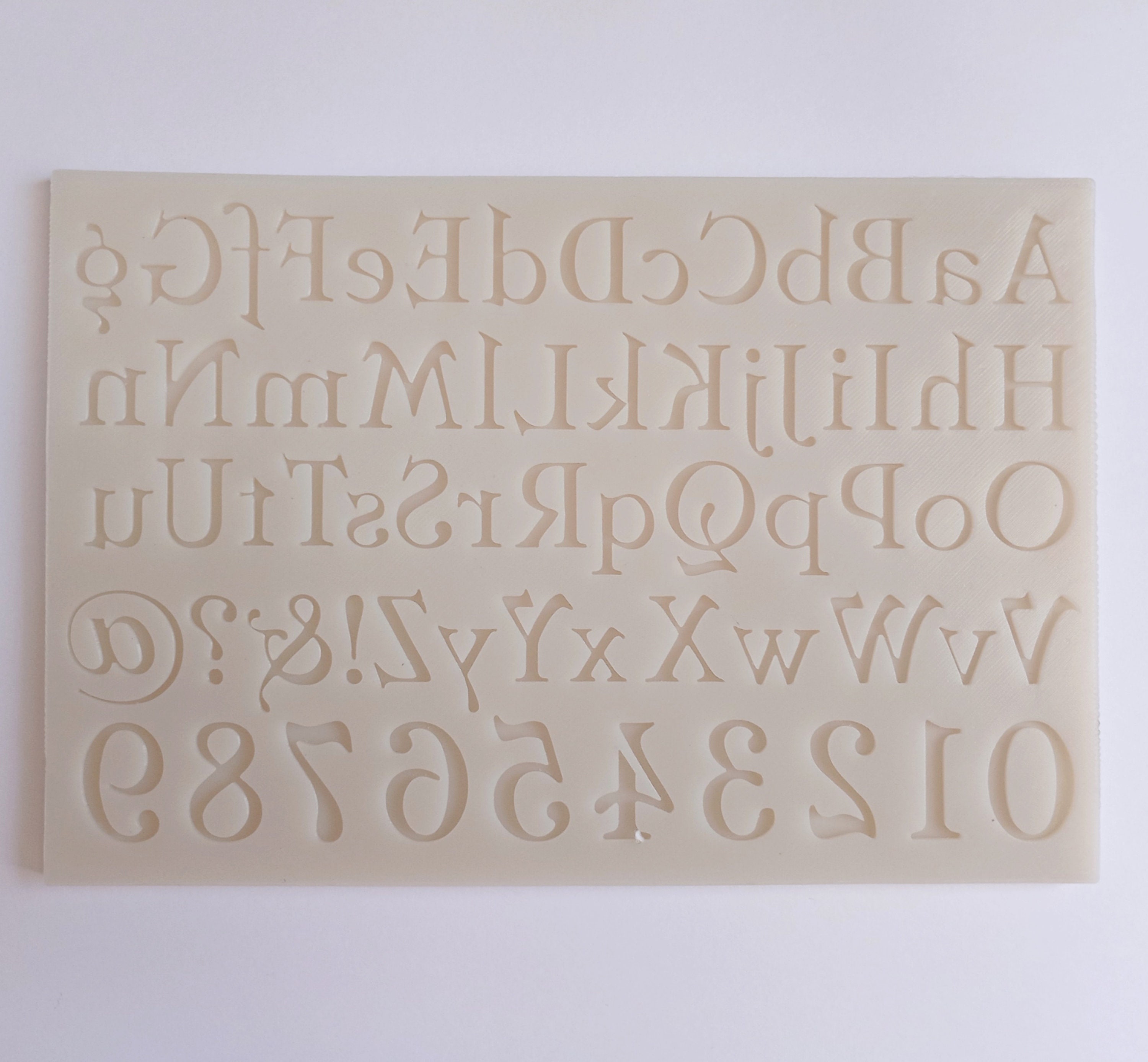 Alphabet Mold (CURSIVE Type) Silicone Mold – RintyCrafty