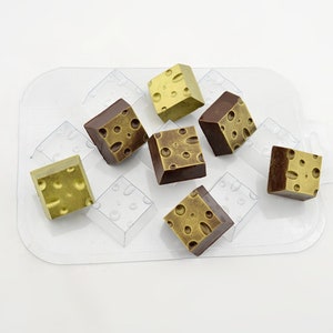 CUBED CHEESE MOLD, Chocolate Mold, Candy Mold, Cupcake Decoration, Fondant Mold, Soap Embeds Mold, Candle Wax Mold, Cheese Pieces Mould