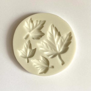 MAPLE LEAF MOLD, 4 Cavity Leaves Mold, Woodland Creatures Cake Decoration, Autumn, Fall Theme Fondant Mold, Resin Mold, Polymer Clay Mold