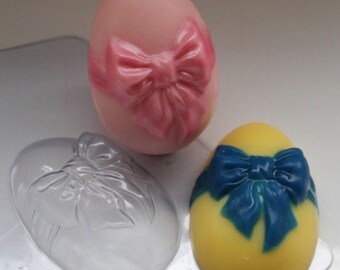 EASTER EGG MOLD, Egg With Bow Soap Mold, Bath Bomb Mold, Candy Mold, Chocolate Mold, Fondant Mold, Cake Decoration Mold, Fast Shipping