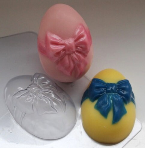 EASTER EGG MOLD, Egg With Bow Soap Mold, Bath Bomb Mold, Candy Mold, Chocolate Mold, Fondant Mold, Cake Decoration Mold, Fast Shipping