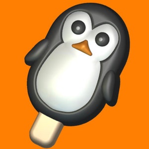 Penguin Ice Cream Mold, Soap Mold, Chocolate Mold, Summer Molds, Yummy Dessert Mold, Food Mold, Plastic Fondant Mold, Cake Decoration