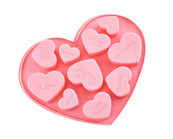 De Saint-Valentin Cupidon et cœurs Moule Moule en silicone pour décoration gâteau glaçage pour gâteau Sugarcraft outil de fées Blessings