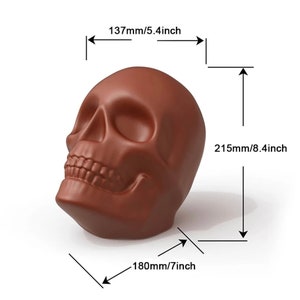LARGE SKULL MOLD, Cake Mold, Halloween Mold, Realistic Skull Skeleton Mold, Gothic Mold, Breakable Chocolate Mold, Silicone Mold, Shapem