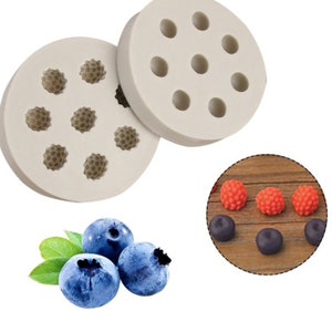 Berries Mold, BLUEBERRY & RASPBERRY MOLD, 3D Silicone Mold, Soap Embeds Mold, Chocolate Mold, Cake Decorating Tools, Mini Berries Shaped