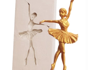 BALLERINA MOLD, Highly Detailed Ballet Theme Silicone Mold, Resin Mold, Dancing Girl Mold, Cupcake Decoration, Pretty Girl, Shapem Molds
