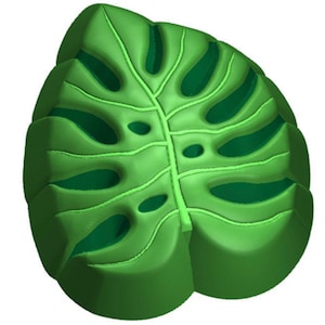 MONSTERA LEAF MOLD, Tropical Theme Chocolate Mold, Cake Decorating, Soap Mold, Fondant Mold, Candle Wax Mold, Hawaii Party Supplies, Leaves